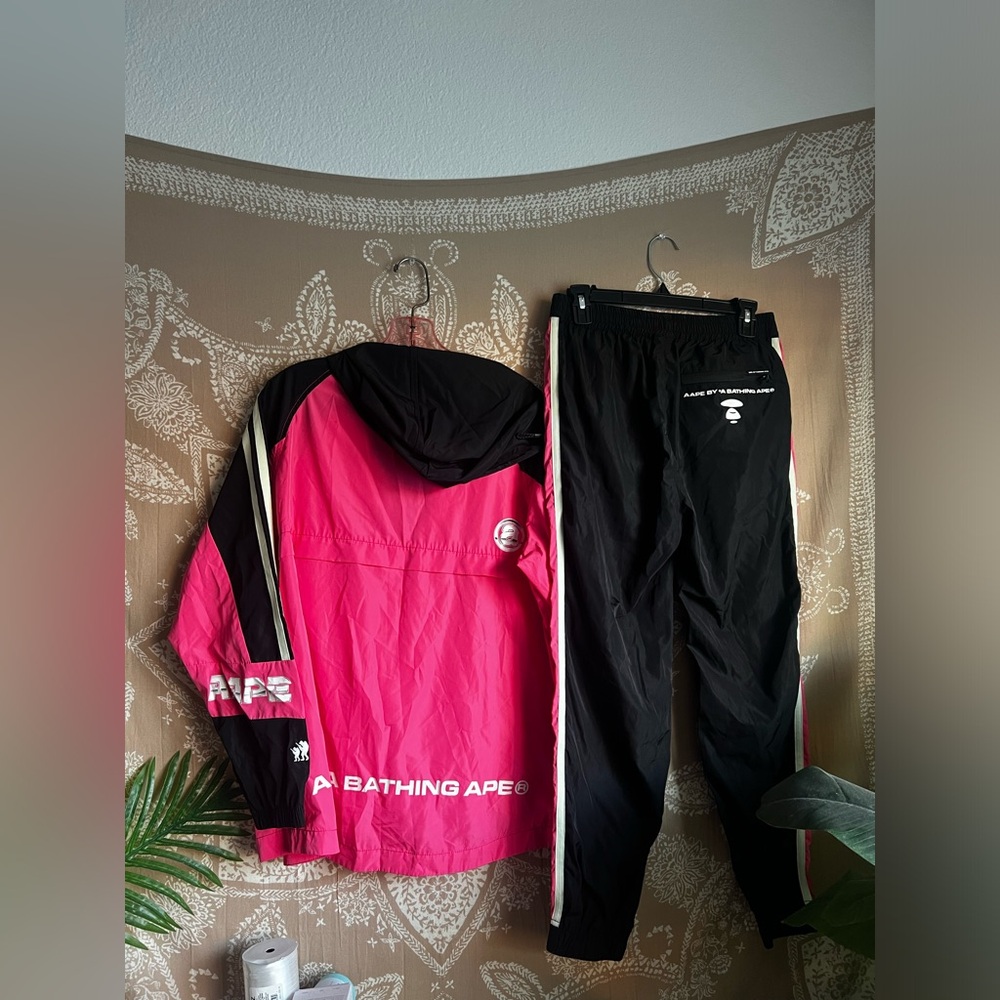 Aape by Bathing Ape Hot Pink & Black Track Suit - Picture 7 of 9